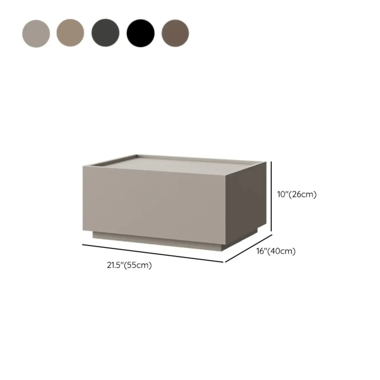 Minimalist Walnut Wooden 1-drawer Low Bedside Table Image - 11