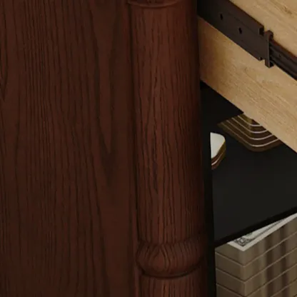 Traditional Wooden Nightstand with Hidden Built-in Safe Image - 8