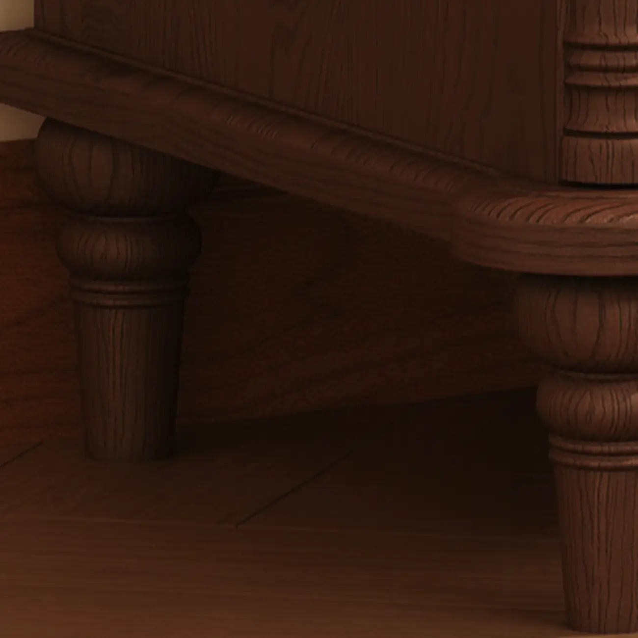 Traditional Wooden Nightstand with Hidden Built-in Safe Image - 10 | homeyfad