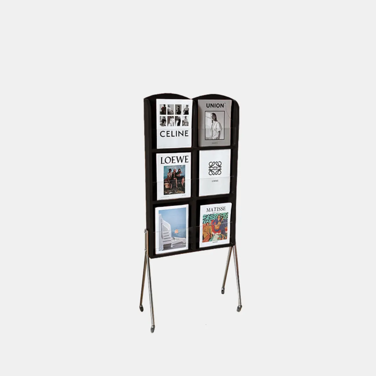 Organizing Shelf with 3-Shelf in Natural Wood, Vertical Closed Back Design Image - 3 | homeyfad