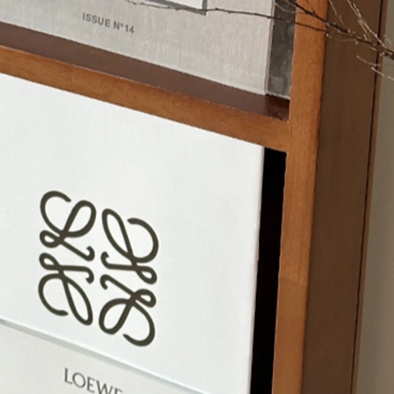 Organizing Shelf with 3-Shelf in Natural Wood, Vertical Closed Back Design Image - 6 | homeyfad