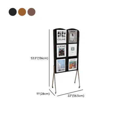 Organizing Shelf with 3-Shelf in Natural Wood, Vertical Closed Back Design #size