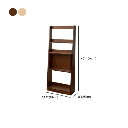 Elegant Vertical Wood Open Back Display Ladder Bookcase #size