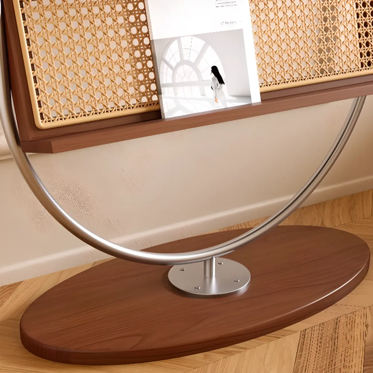 5-tier Modern Alloy Display Vertical Closed Back Bookcase Image - 6 | homeyfad