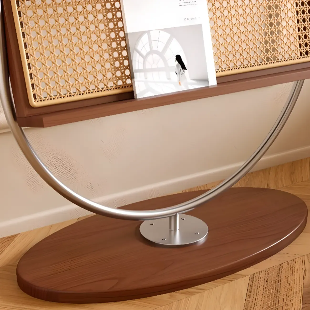 5-tier Modern Alloy Display Vertical Closed Back Bookcase Image - 6