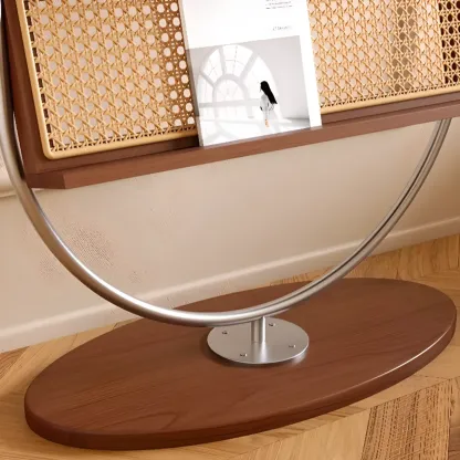 5-tier Modern Alloy Display Vertical Closed Back Bookcase Image - 6