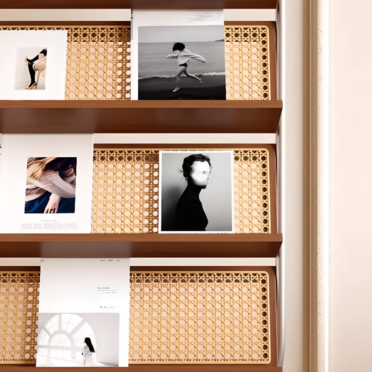 5-tier Modern Alloy Display Vertical Closed Back Bookcase Image - 7 | homeyfad