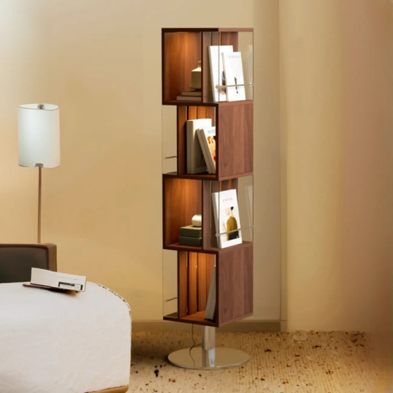 Organizing Shelf with 4 Shelves Stainless Steel Vertical Open Back Image - 4 | homeyfad