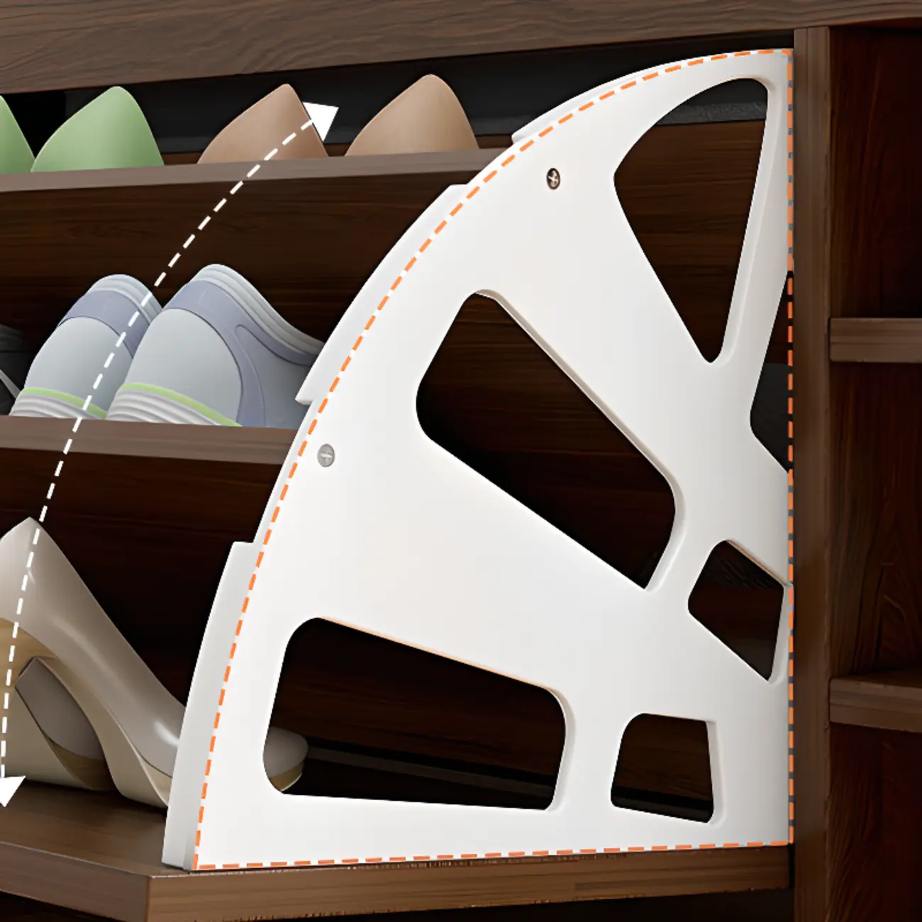 Entryway Cushioned Wooden Drop Front Shoe Storage Bench Image - 6 | homeyfad