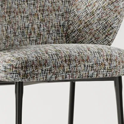 Modern Cotton-linen Upholstered Low Back Arm Chairs Image - 10