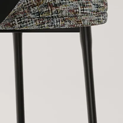 Modern Cotton-linen Upholstered Low Back Arm Chairs Image - 11