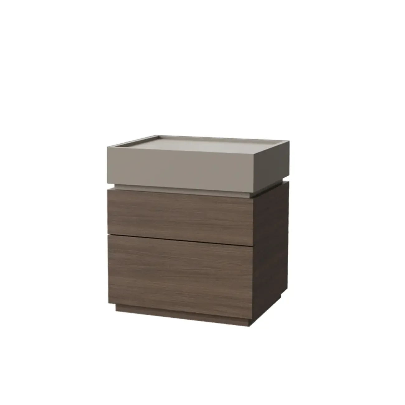 Modern Elegant Wood Nightstand With 3-Drawer Storage Image - 5