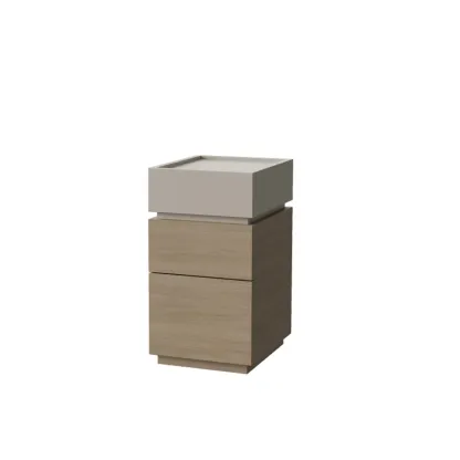 Modern Elegant Wood Nightstand With 3-Drawer Storage Image - 9