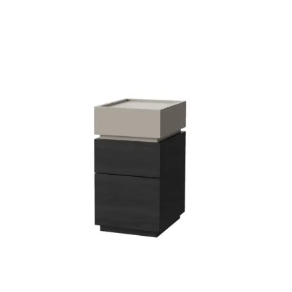 Modern Elegant Wood Nightstand With 3-Drawer Storage Image - 10