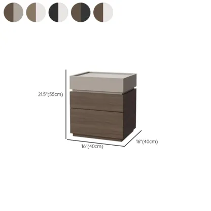 Modern Elegant Wood Nightstand With 3-Drawer Storage Image - 16