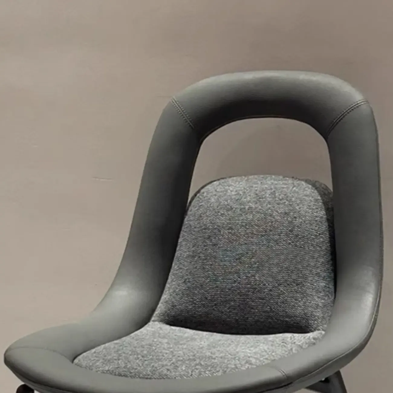 Contemporary Orange Upholstered Dining Chairs Open Back Image - 7