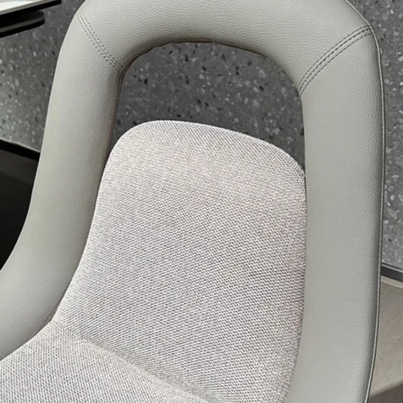 Contemporary Orange Upholstered Dining Chairs Open Back Image - 9