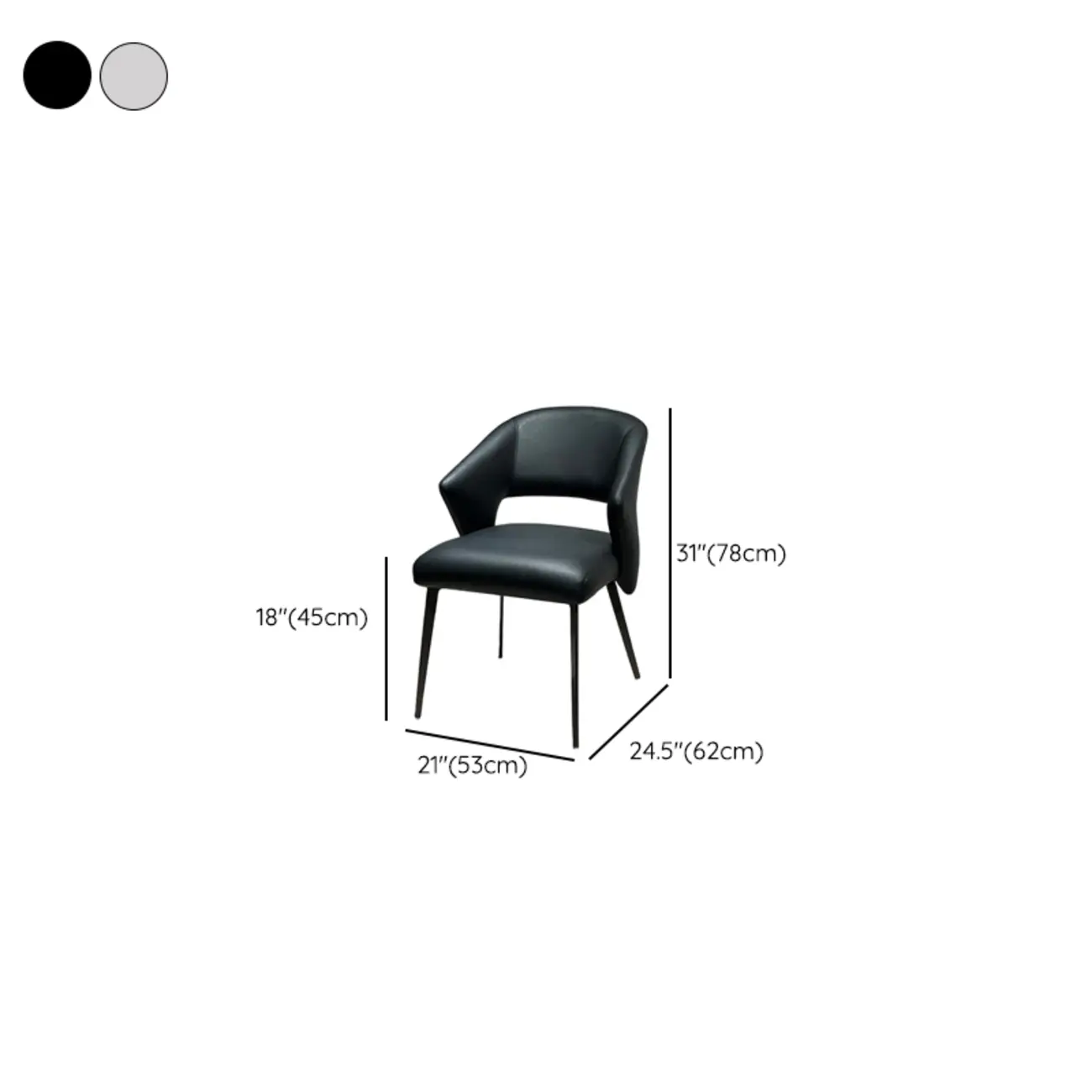 Contemporary Orange Upholstered Dining Chairs Open Back Image - 20 | homeyfad