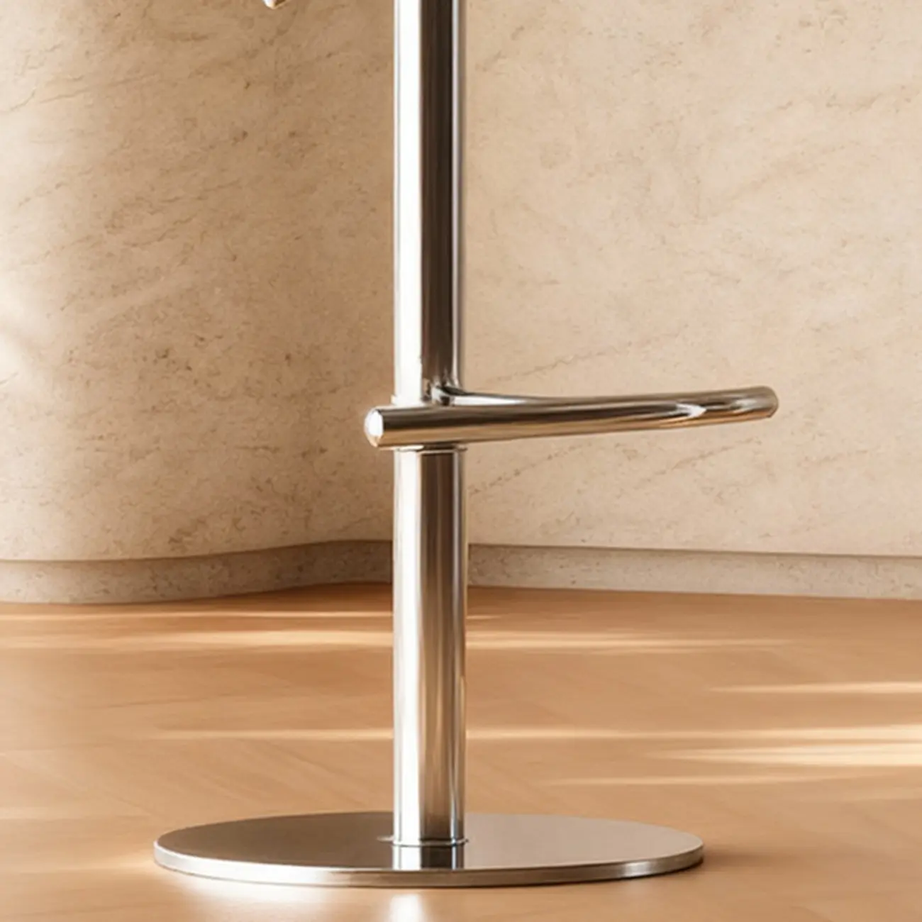 Modern Swivel Fabric Upholstered Bar Stools Stainless Steel Image - 5 | homeyfad