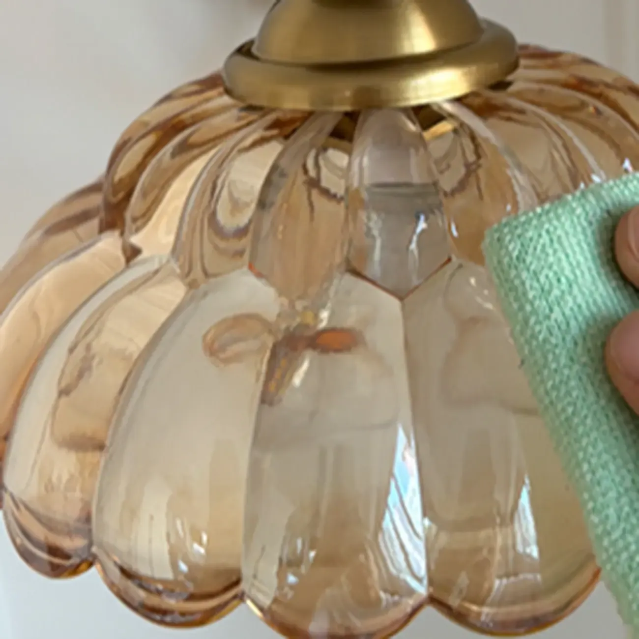 Elegant Modern Glass Flower Shade Wall Sconce Pull Chain Image - 4