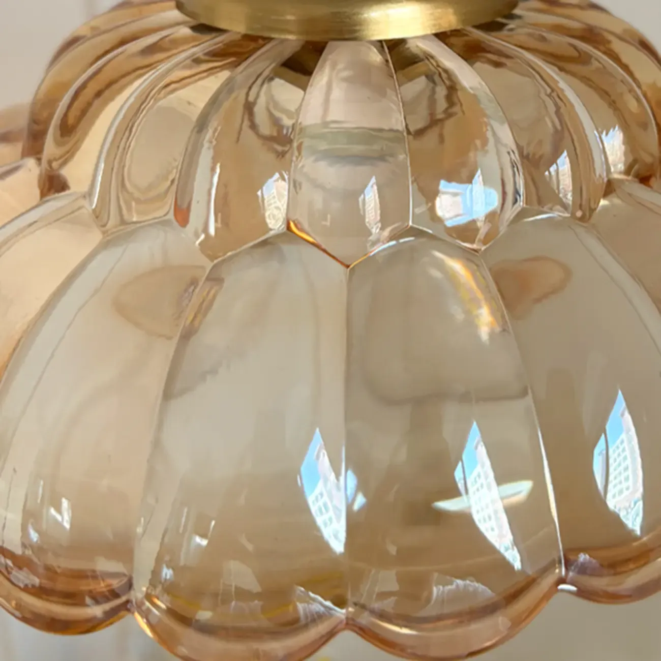 Elegant Modern Glass Flower Shade Wall Sconce Pull Chain Image - 5