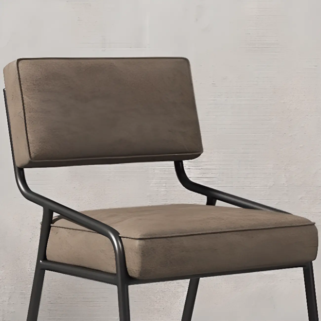Modern Rectangle Faux Leather Open Back Dining Chair Image - 8 | homeyfad