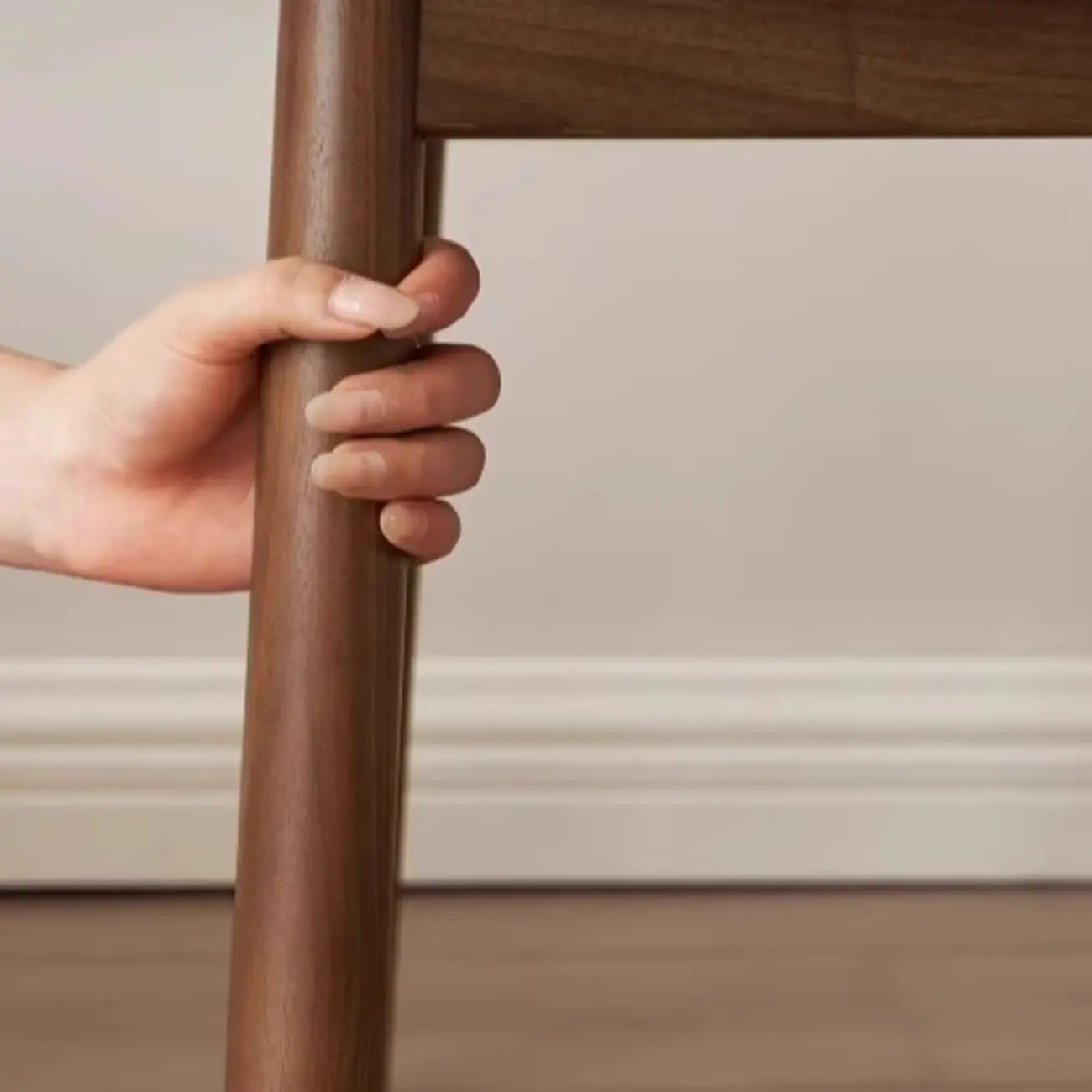 Nordic Open Back Upholstered Wooden Dining Arm Chair Image - 5 | homeyfad