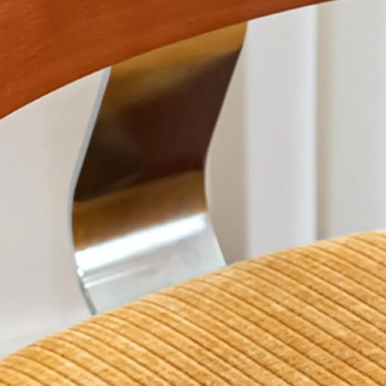 Mid-century Modern Cushioned Wooden Armless Dining Chair Image - 7 | homeyfad