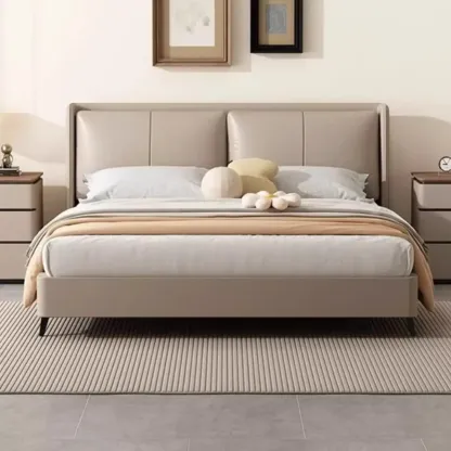 Elegant Modern Wood Three-Drawer Nightstand Image - 4