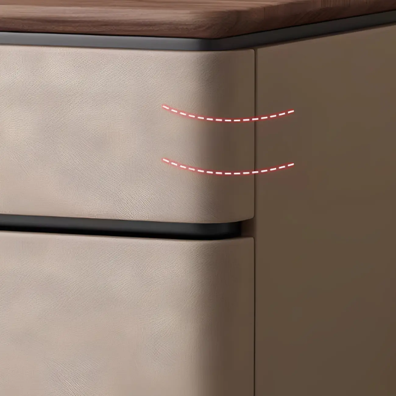 Elegant Modern Wood Three-Drawer Nightstand Image - 10 | homeyfad