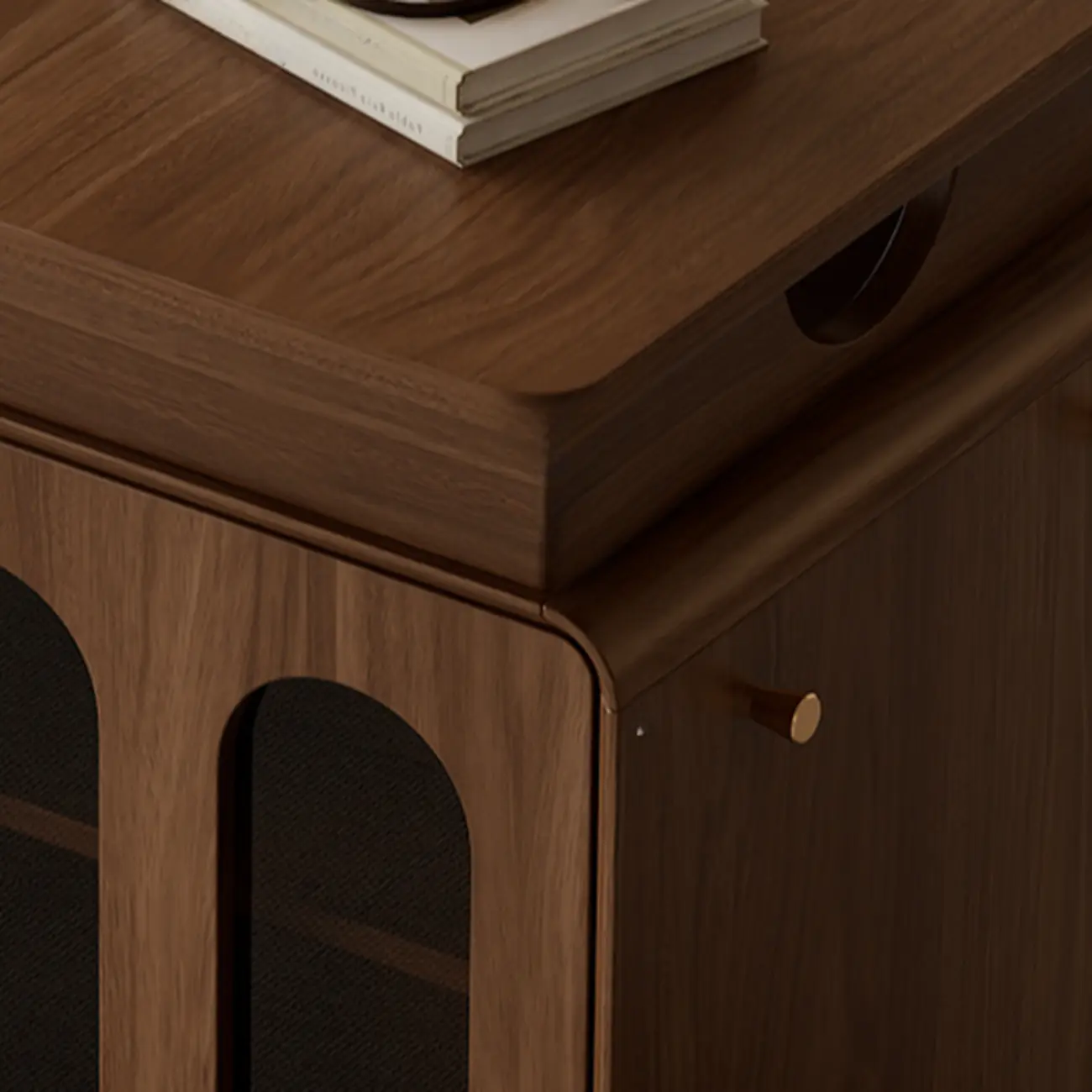 Elegant Brown Rolling Wood Side Table Adjustable Top Image - 8 | homeyfad