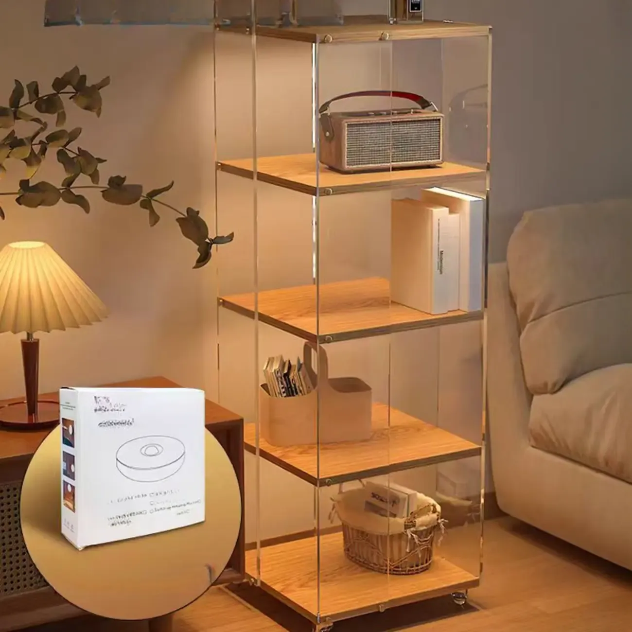 Vertical Open Back Polymethyl Methacrylate (pmma) Bookshelves with 4-Shelf/7-Shelf/6-Shelf Image - 5