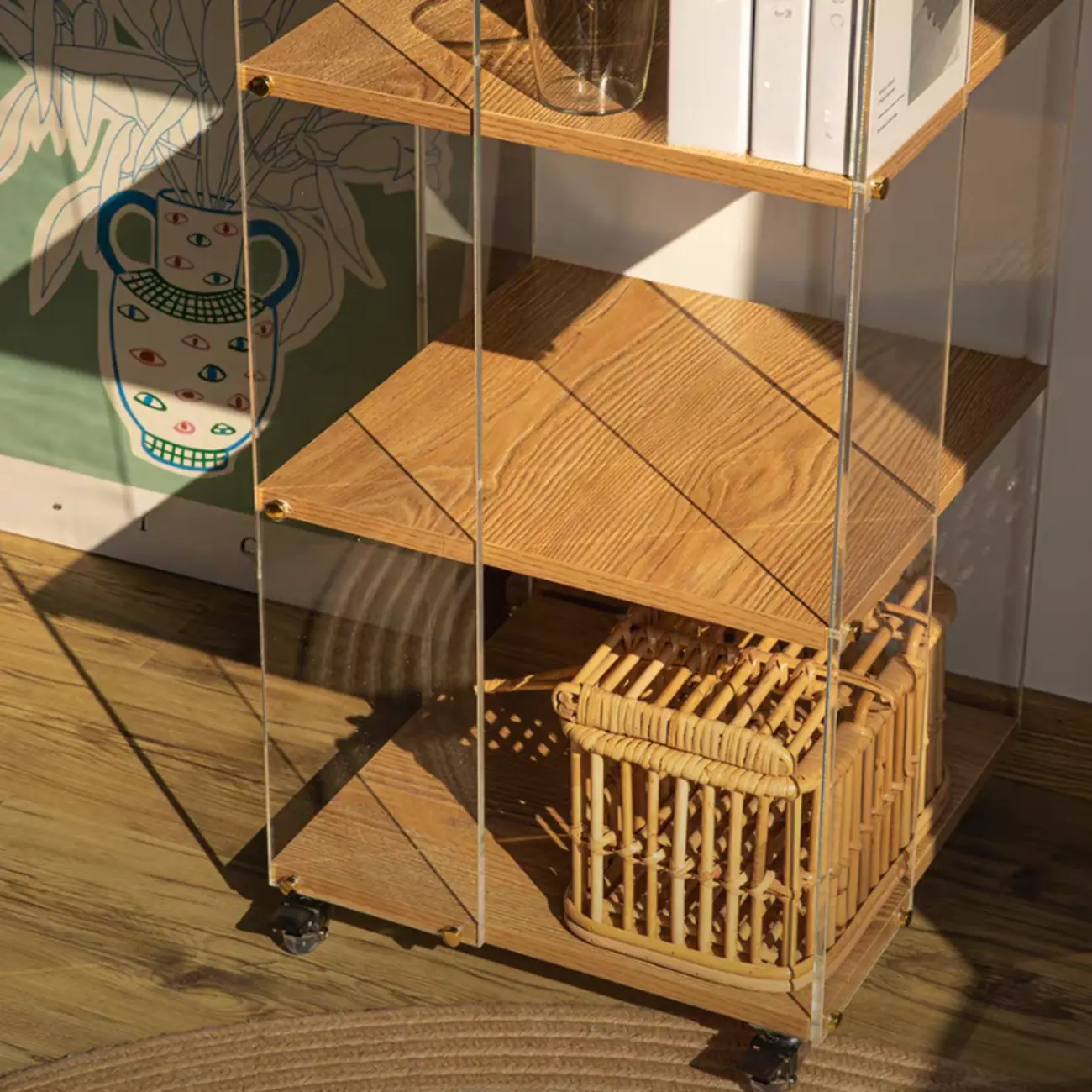 Vertical Open Back Polymethyl Methacrylate (pmma) Bookshelves with 4-Shelf/7-Shelf/6-Shelf Image - 4 | homeyfad