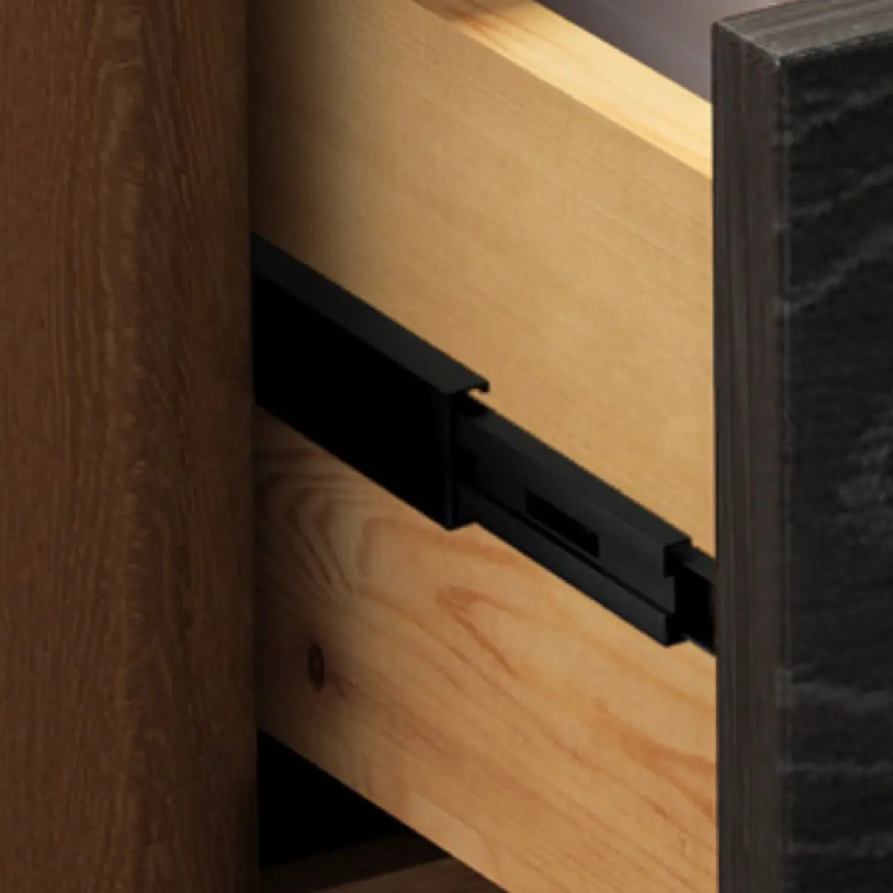 Mid Century Modern Wood Narrow Nightstand Floral Pattern Image - 5 | homeyfad