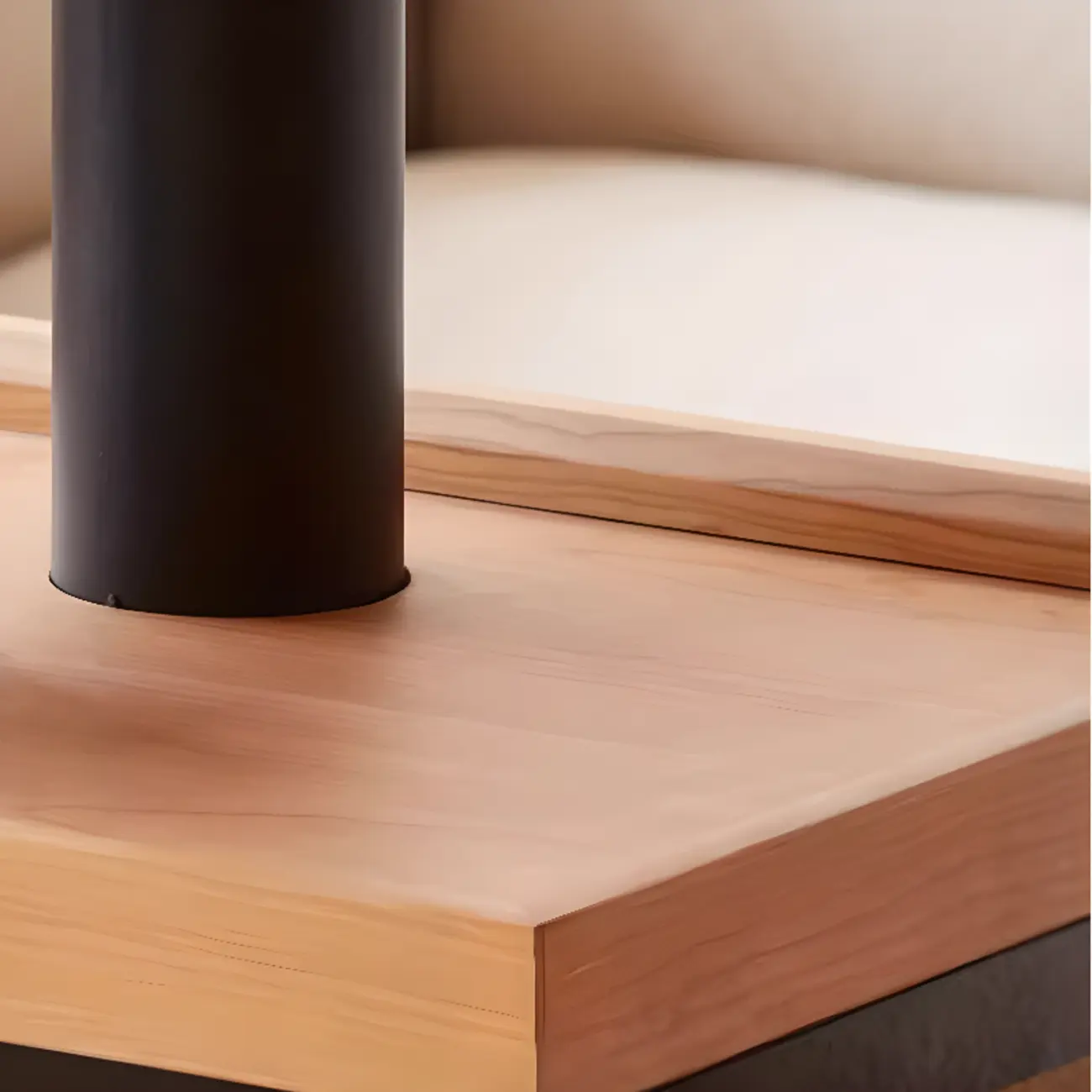 Multifunctional Lift Top Natural Wood Rolling Coffee Table Image - 4 | homeyfad