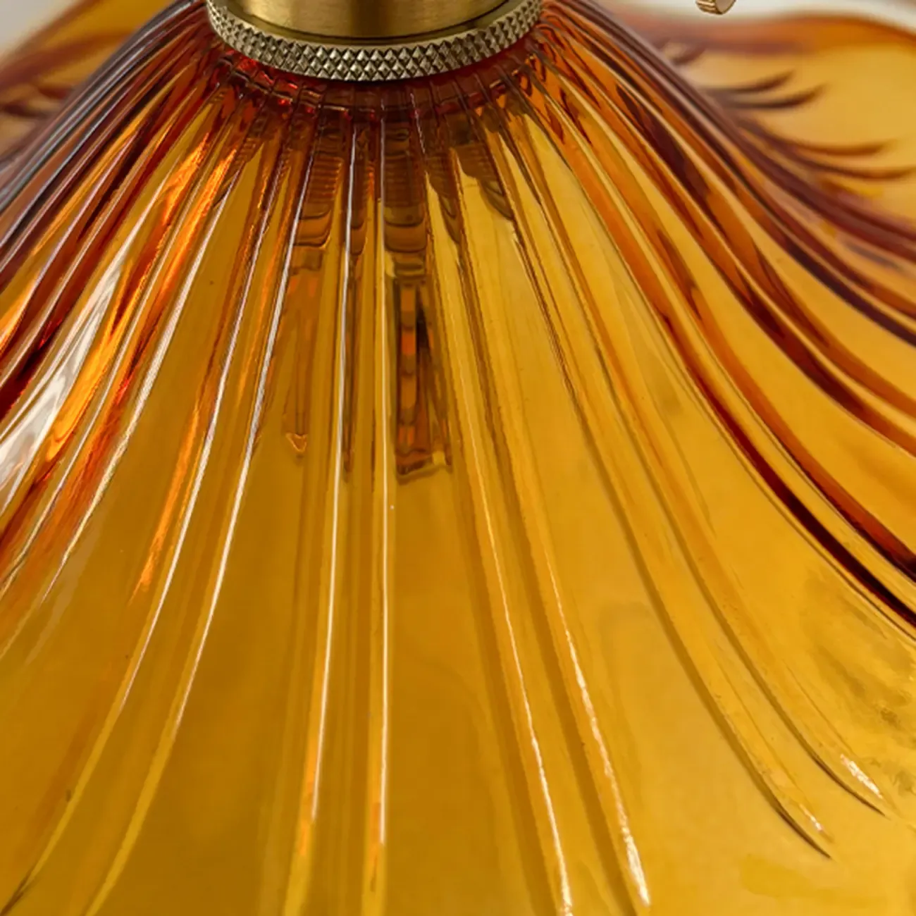 Vintage Glass Shade Wall Sconce with Brass Details Image - 6