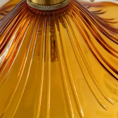 Vintage Glass Shade Wall Sconce with Brass Details Image - 6