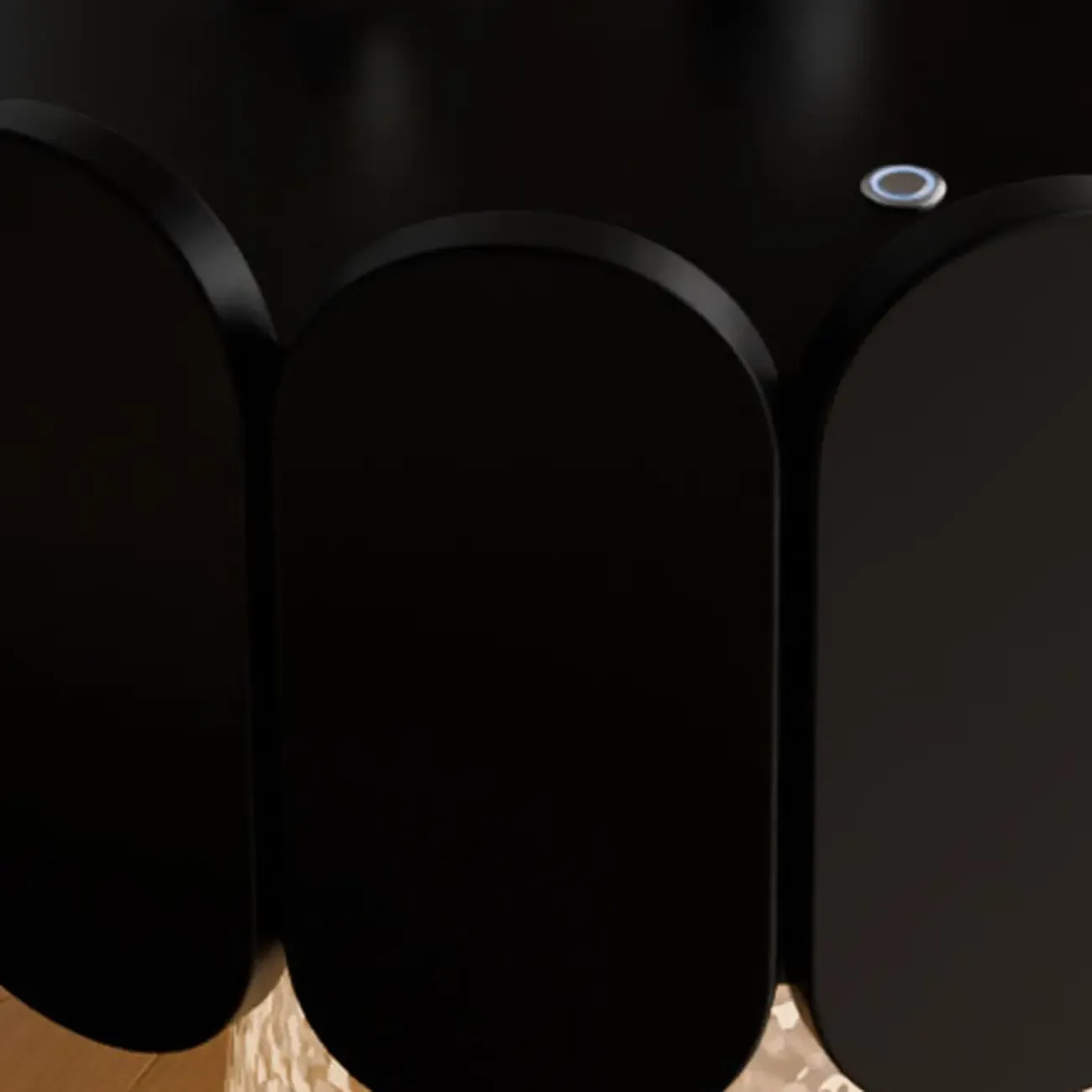 Organic 1-Drawer Modern Nightstand with Light Image - 6