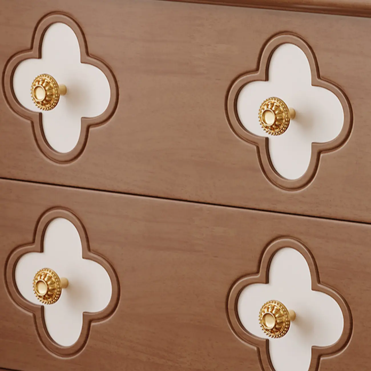 Elegant French Country Wood Nightstand with Drawer Image - 7 | homeyfad