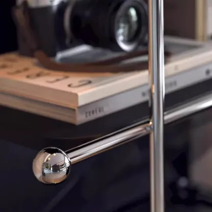 Minimalist Stainless Steel 5-shelf Vertical Display Bookcase Image - 7