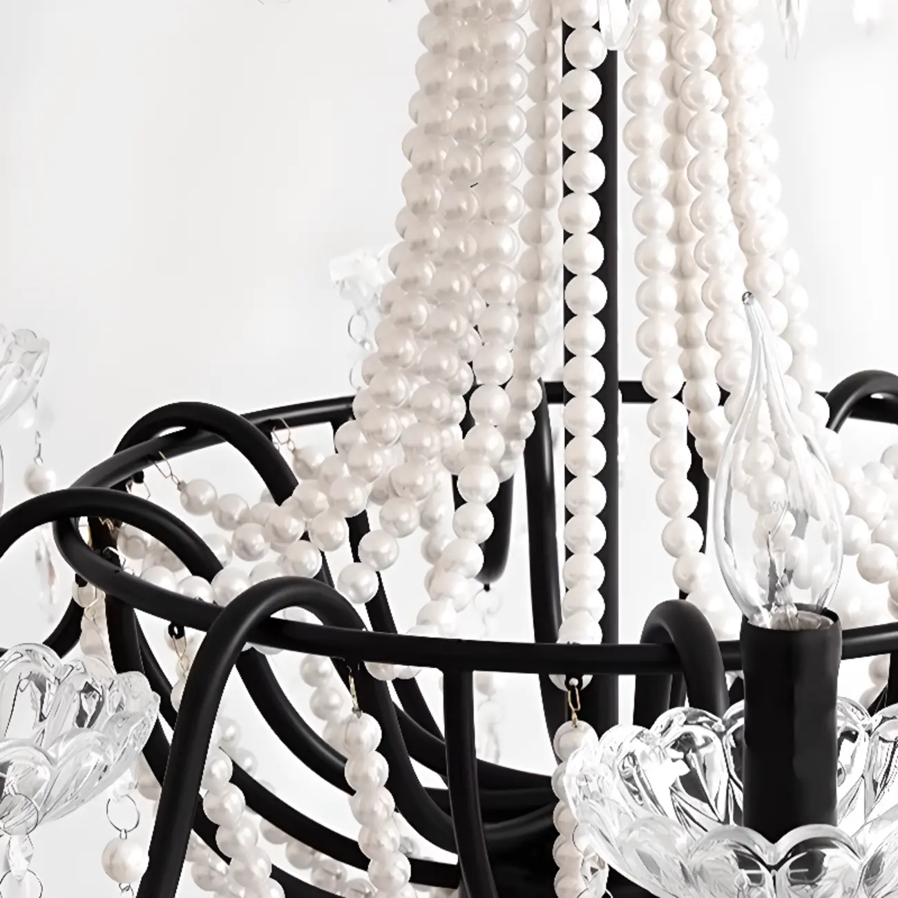 Elegant Classic Crystal Beads Chain Candelabra Chandelier Image - 8 | homeyfad
