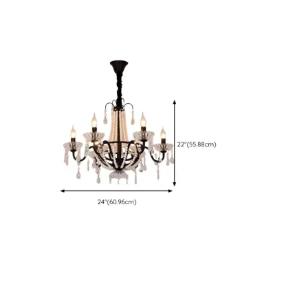 Elegant Classic Crystal Beads Chain Candelabra Chandelier #size