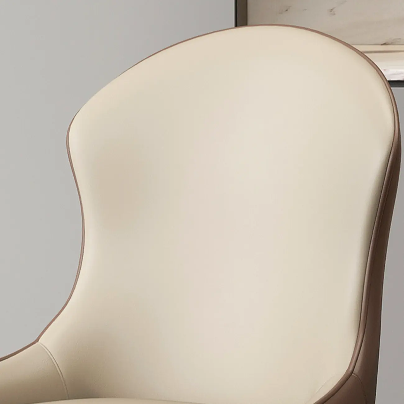 Contemporary Upholstered Parsons Faux Leather Dining Chairs Image - 4 | homeyfad