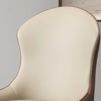 Contemporary Upholstered Parsons Faux Leather Dining Chairs Image - 4