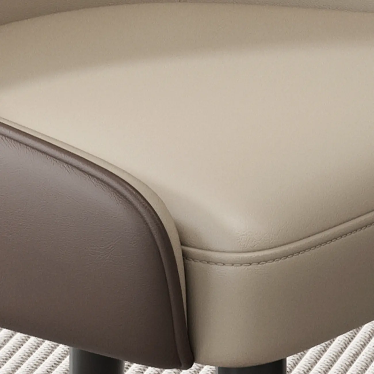 Contemporary Upholstered Parsons Faux Leather Dining Chairs Image - 7 | homeyfad