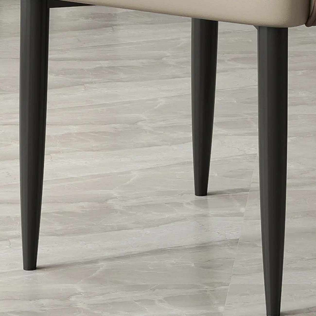 Contemporary Upholstered Parsons Faux Leather Dining Chairs Image - 9 | homeyfad