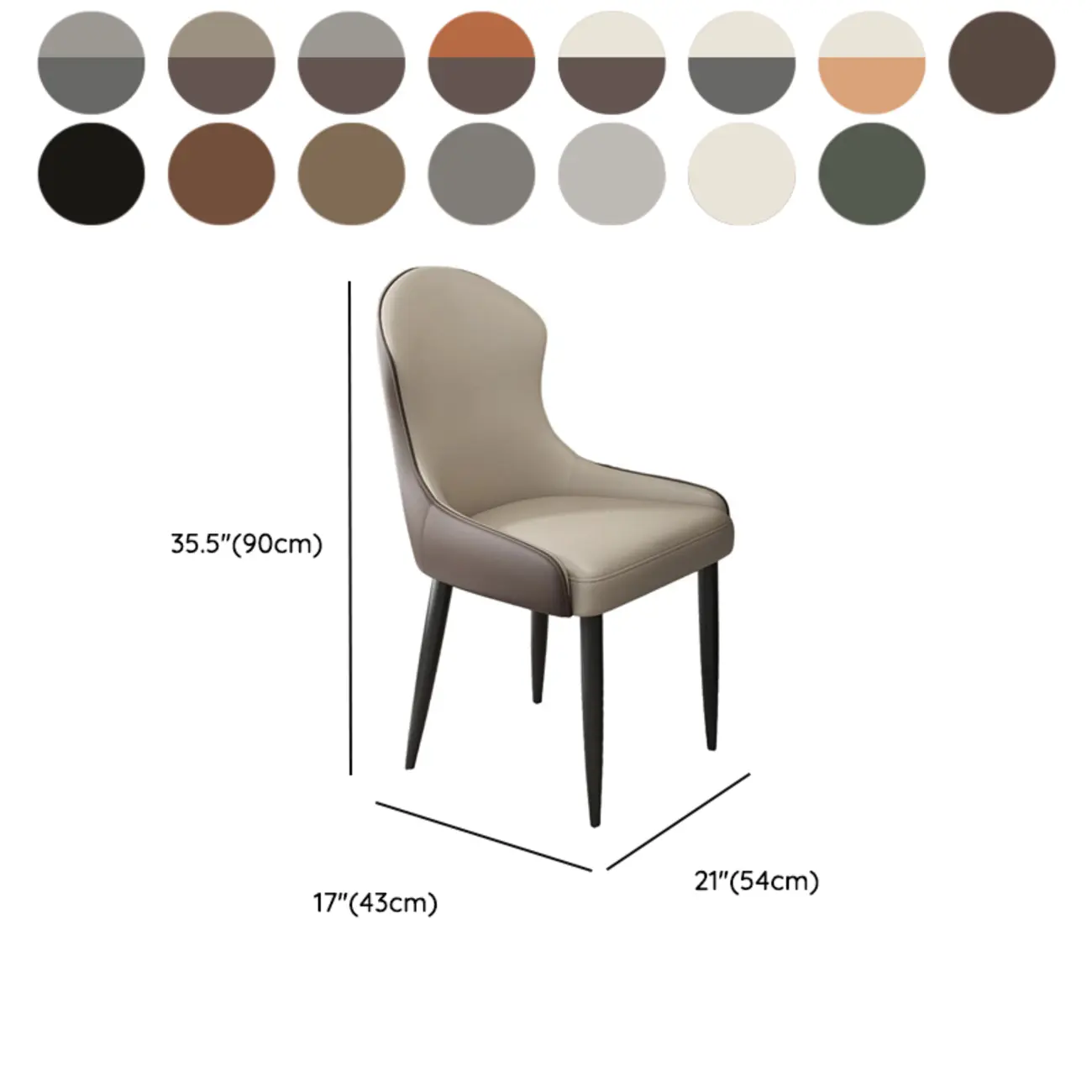 Contemporary Upholstered Parsons Faux Leather Dining Chairs #size | homeyfad