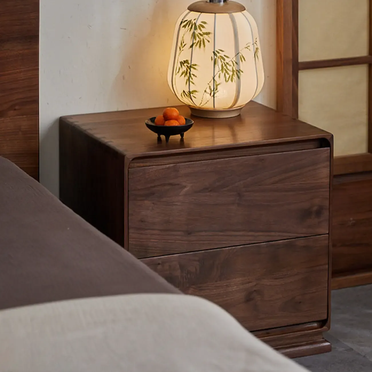 Compact Modern Wood Drawer Nightstand Image - 1
