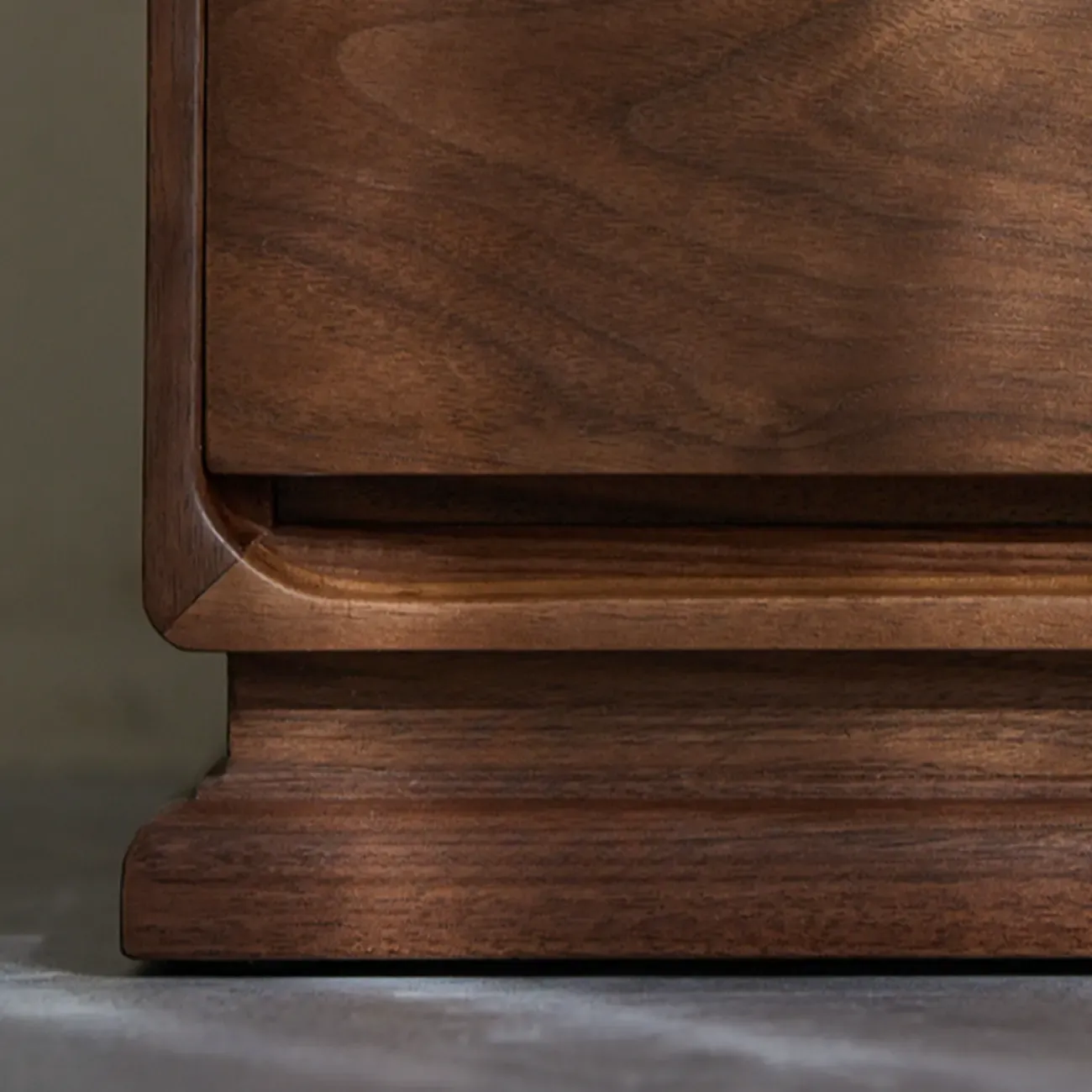 Compact Modern Wood Drawer Nightstand Image - 4