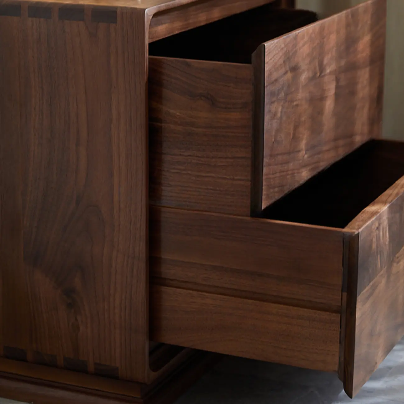 Compact Modern Wood Drawer Nightstand Image - 8 | homeyfad